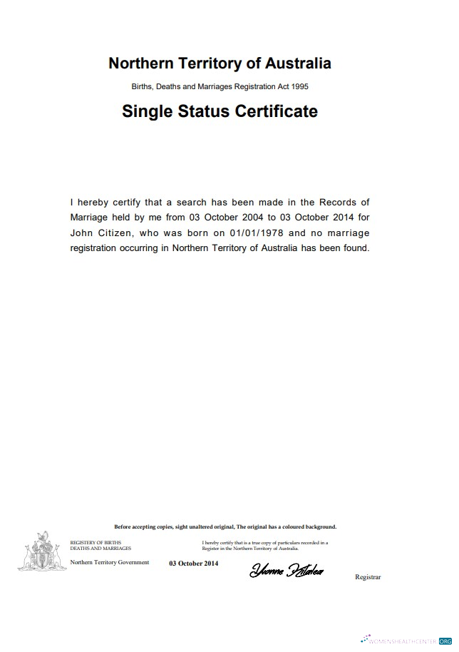 Download Australia Northern Territory of Australia divorce certificate template in Word Photoshop template
